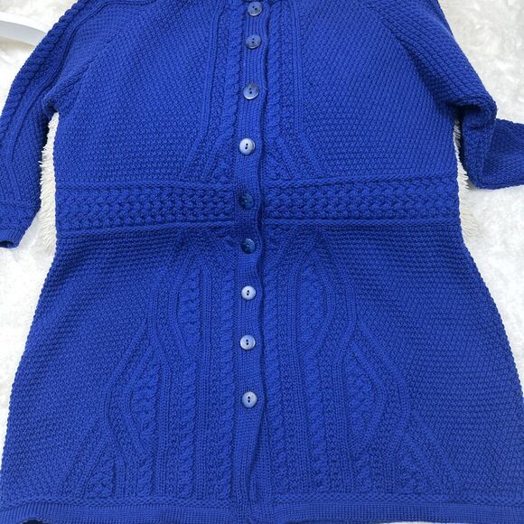 Aran Crafts Women's Irish Cable Knitted  Button-front 100% Merino Wool Size X XL - Picture 6 of 11